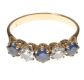 18CT GOLD SAPPHIRE AND DIAMOND HALF-ETERNITY RING at Ross's Online Art Auctions