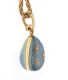 18CT GOLD AND ENAMEL FABERGE EGG PENDANT: LIMITED EDITION at Ross's Online Art Auctions