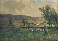 THE SHEPHERDESS by James Humbert Craig RHA RUA at Ross's Online Art Auctions