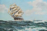 TALL SHIP SAILING by Henry Scott FRSA at Ross's Online Art Auctions
