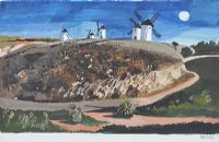 SPANISH WINDMILLS by Desmond Kinney at Ross's Online Art Auctions