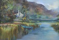 KYLEMORE ABBEY by Margaret K. Murphy at Ross's Online Art Auctions