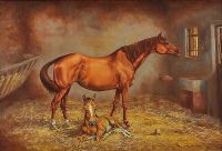 MARE & FOAL by Noel Craig Watson at Ross's Online Art Auctions