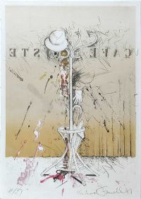 CAFE TRISTE by Michael Farrell RHA at Ross's Online Art Auctions
