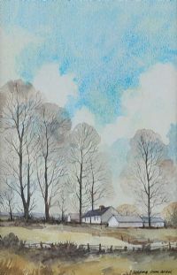 FARM BUILDINGS by Dennis Orme Shaw at Ross's Online Art Auctions