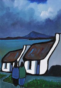 DOWNINGS COTTAGES by Eileen Gallagher at Ross's Online Art Auctions