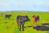 COWS NEAR ROSSGLASS by Steven Budd at Ross's Online Art Auctions