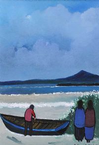 DOWNINGS SEAVIEW BOAT by Eileen Gallagher at Ross's Online Art Auctions