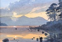 DUSK ACROSS THE LOUGH by Martin D. Cooke at Ross's Online Art Auctions