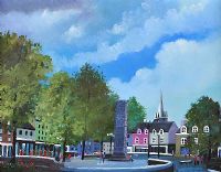 THE DIAMOND, DONEGAL TOWN by Sean Lorinyenko at Ross's Online Art Auctions
