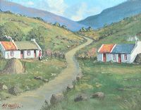 COTTAGES IN THE GLENS by J.J. O'Neill at Ross's Online Art Auctions