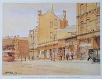 SINCLAIR'S SHOPS IN ROYAL AVENUE, 1925 by Frank McKelvey RHA RUA at Ross's Online Art Auctions