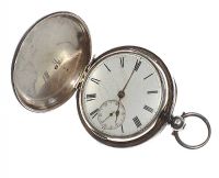 ENGRAVED STERLING SILVER FOB WATCH at Ross's Online Art Auctions
