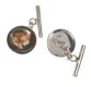STERLING SILVER ENAMEL HUNTING CUFFLINKS at Ross's Online Art Auctions
