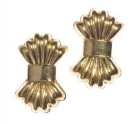 PAIR OF 18CT GOLD BOW STUD EARRINGS at Ross's Online Art Auctions