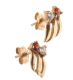 PAIR OF 9CT GOLD RUBY AND DIAMOND STUD EARRINGS at Ross's Online Art Auctions