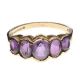9CT GOLD AMETHYST FIVE STONE RING at Ross's Online Art Auctions