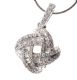 18CT WHITE GOLD DIAMOND-SET KNOT PENDANT AND CHAIN at Ross's Online Art Auctions