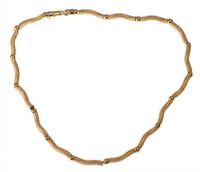 18CT GOLD BEADED NECKLACE at Ross's Online Art Auctions