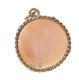 9CT ROSE GOLD CLAW-SET ROUND FLORAL CAMEO PENDANT WITH ROPE-WORK FRAME at Ross's Online Art Auctions