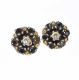 9CT GOLD BLUE AND WHITE GEM FLORAL CLUSTER STUD EARRINGS at Ross's Online Art Auctions