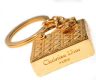 CHRISTIAN DIOR GOLD-TONE HANDBAG CHARM KEYRING WITH BOX at Ross's Online Art Auctions