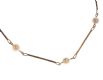 9CT GOLD LINK NECKLACE WITH PEARLS at Ross's Online Art Auctions