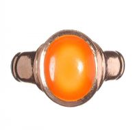 9CT ROSE GOLD CARNELIAN RING at Ross's Online Art Auctions