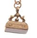 9CT ROSE GOLD ALBERT CHAIN WITH T-BAR AND CARNELIAN-SET 9CT GOLD FOB at Ross's Online Art Auctions