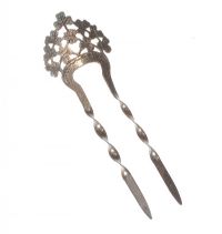 STERLING SILVER ENGRAVED HAIR PIN at Ross's Online Art Auctions