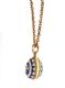 RUSSIAN ENAMELED 15CT GOLD EGG PENDANT WITH 9CT GOLD CHAIN at Ross's Online Art Auctions