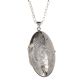 STERLING SILVER ENGRAVED OVAL LOCKET AND CHAIN at Ross's Online Art Auctions