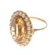 9CT GOLD CITRINE AND PEARL DRESS RING at Ross's Online Art Auctions