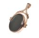 9CT GOLD OVAL SWIVEL FOB SET WITH BLOODSTONE AND AGATE at Ross's Online Art Auctions