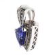 14CT WHITE GOLD TANZANITE AND DIAMOND PENDANT at Ross's Online Art Auctions