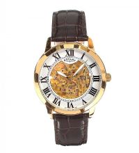 ROTARY GOLD-PLATED STAINLESS STEEL-CASED GENT'S WRIST WATCH at Ross's Online Art Auctions