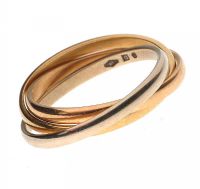 18CT GOLD TRIPLE BANDED RING at Ross's Online Art Auctions