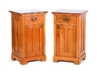 PAIR OF MARBLE TOP BESIDE PEDESTALS at Ross's Online Art Auctions