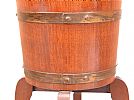 R. A. LISTER BRASS BOUND MAHOGANY PLANT STAND at Ross's Online Art Auctions