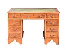 YEW WOOD DOUBLE PEDESTAL DESK at Ross's Online Art Auctions