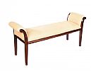 UPHOLSTERED MAHOGANY WINDOW SEAT at Ross's Online Art Auctions