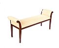 UPHOLSTERED MAHOGANY WINDOW SEAT at Ross's Online Art Auctions