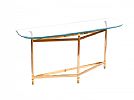 BRASS & GLASS CONSOLE TABLE at Ross's Online Art Auctions