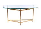 BRASS & GLASS CONSOLE TABLE at Ross's Online Art Auctions
