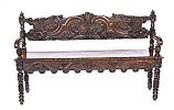 FINE VICTORIAN CARVED OAK HALL BENCH at Ross's Online Art Auctions