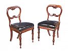 PAIR OF VICTORIAN MAHOGANY BALLOON BACK SIDE CHAIRS at Ross's Online Art Auctions