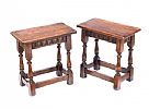 PAIR OF OAK JOINT STOOLS at Ross's Online Art Auctions