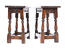 PAIR OF OAK JOINT STOOLS at Ross's Online Art Auctions