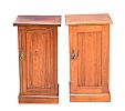 TWO EDWARDIAN MAHOGANY BEDSIDE PEDESTALS at Ross's Online Art Auctions