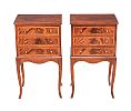 PAIR OF INLAID MAHOGANY PEDESTALS at Ross's Online Art Auctions